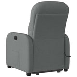 Fauteuil inclinable de massage électrique Gris foncé Tissu