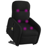 Fauteuil inclinable de massage électrique Noir Tissu