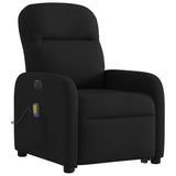 Fauteuil inclinable de massage électrique Noir Tissu