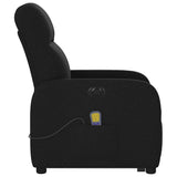 Fauteuil inclinable de massage électrique Noir Tissu