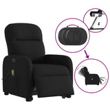 Fauteuil inclinable de massage électrique Noir Tissu