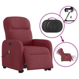 Fauteuil inclinable de massage électrique Rouge bordeaux Tissu