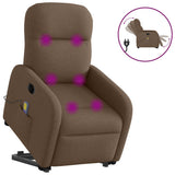 Fauteuil inclinable de massage électrique Marron Tissu