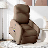 Fauteuil inclinable de massage électrique Marron Tissu