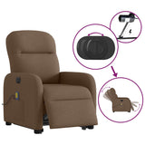 Fauteuil inclinable de massage électrique Marron Tissu