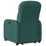 Fauteuil inclinable de massage électrique Vert foncé Tissu