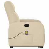 Fauteuil inclinable de massage électrique Crème Tissu