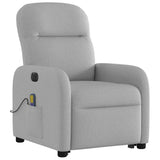 Fauteuil inclinable de massage électrique gris nuage tissu