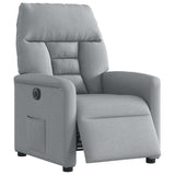 Fauteuil inclinable électrique Gris clair Tissu