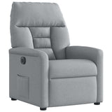 Fauteuil inclinable électrique Gris clair Tissu