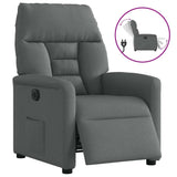 Fauteuil inclinable électrique Gris foncé Tissu