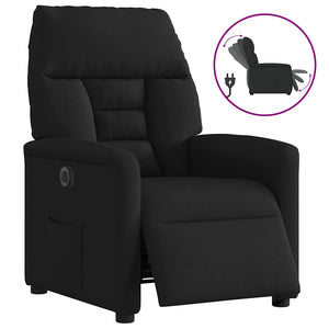 Fauteuil inclinable électrique Noir Tissu