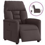 Fauteuil inclinable électrique Marron foncé Tissu