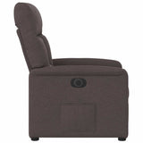 Fauteuil inclinable électrique Marron foncé Tissu