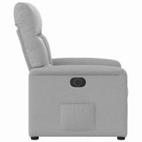 Fauteuil inclinable électrique gris nuage tissu