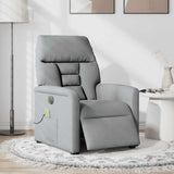Fauteuil de massage inclinable électrique gris clair tissu