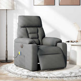 Fauteuil inclinable de massage électrique gris foncé tissu