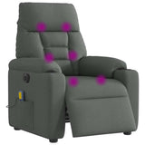 Fauteuil inclinable de massage électrique gris foncé tissu