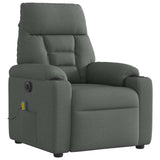Fauteuil inclinable de massage électrique gris foncé tissu