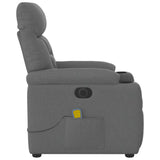 Fauteuil inclinable de massage électrique gris foncé tissu