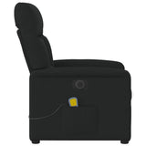 Fauteuil de massage inclinable électrique Noir Tissu