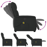 Fauteuil de massage inclinable électrique Noir Tissu