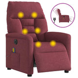 Fauteuil de massage inclinable électrique Rouge bordeaux Tissu
