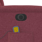 Fauteuil de massage inclinable électrique Rouge bordeaux Tissu