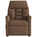 Fauteuil inclinable de massage électrique marron tissu