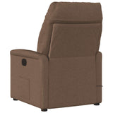 Fauteuil inclinable de massage électrique marron tissu