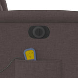 Fauteuil de massage inclinable électrique Marron foncé Tissu