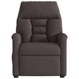 Fauteuil de massage inclinable électrique Marron foncé Tissu