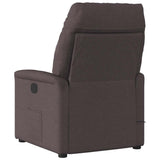Fauteuil de massage inclinable électrique Marron foncé Tissu