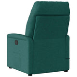 Fauteuil de massage inclinable électrique Vert foncé Tissu