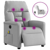 Fauteuil de massage inclinable électrique gris nuage tissu