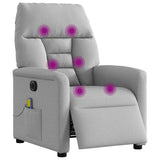 Fauteuil de massage inclinable électrique gris nuage tissu