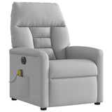 Fauteuil de massage inclinable électrique gris nuage tissu