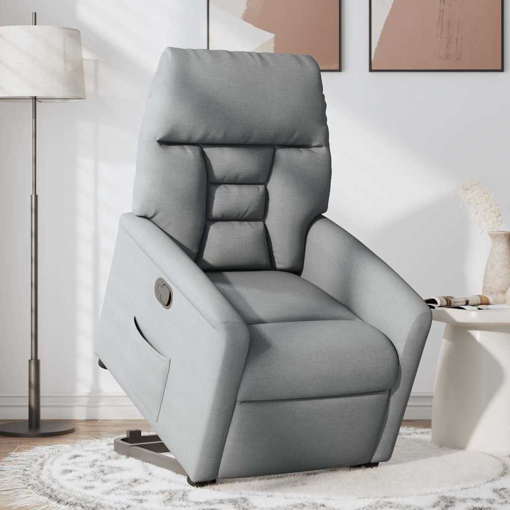 Fauteuil inclinable Gris clair Tissu