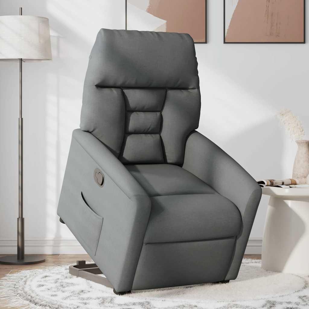 Fauteuil inclinable Gris foncé Tissu