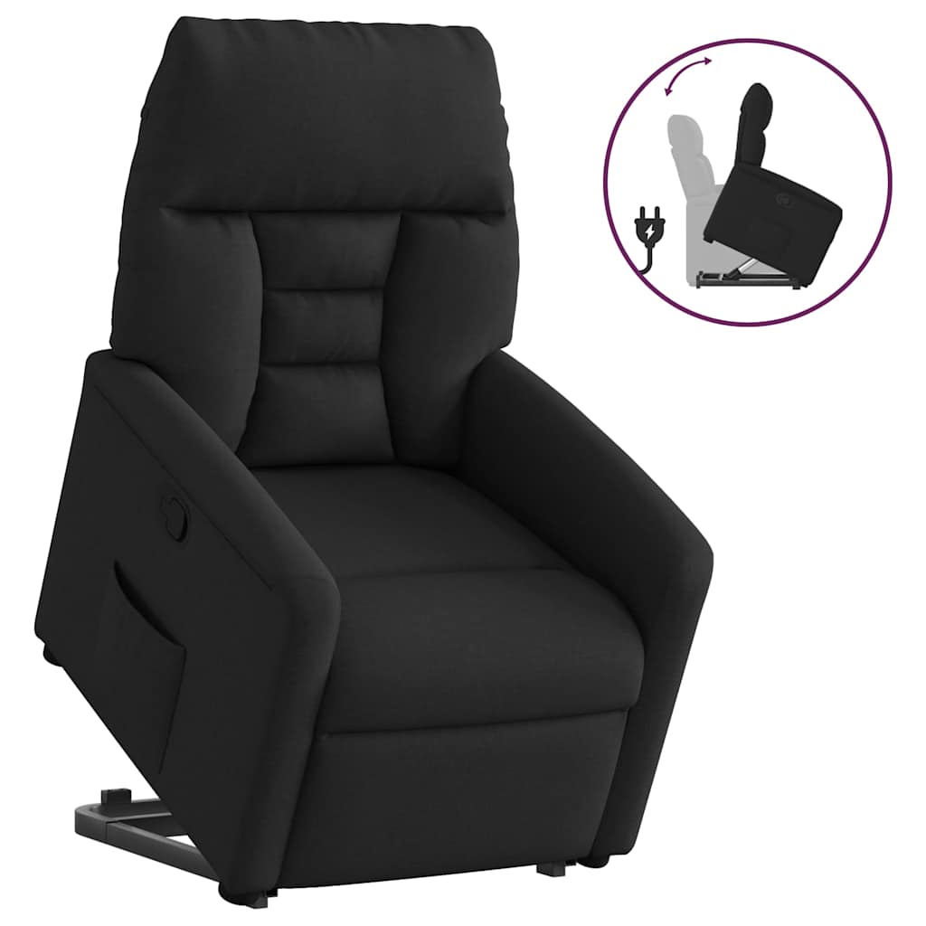 Fauteuil inclinable noir tissu