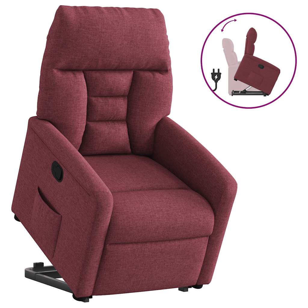 Fauteuil inclinable rouge bordeaux tissu