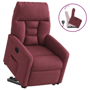 Fauteuil inclinable rouge bordeaux tissu