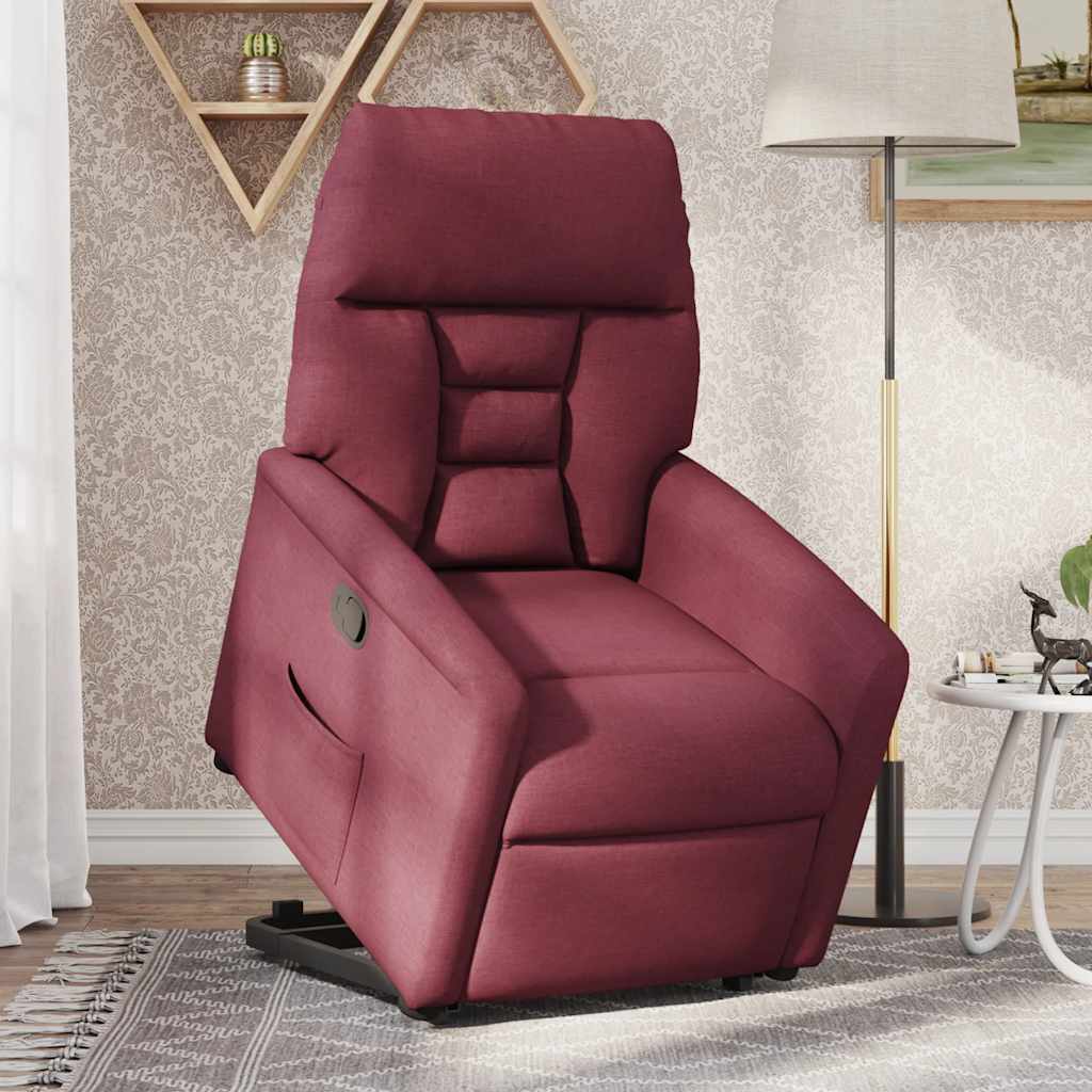 Fauteuil inclinable rouge bordeaux tissu