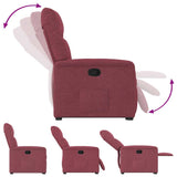 Fauteuil inclinable rouge bordeaux tissu