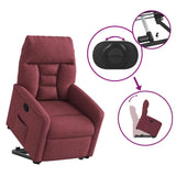 Fauteuil inclinable rouge bordeaux tissu