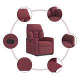 Fauteuil inclinable rouge bordeaux tissu