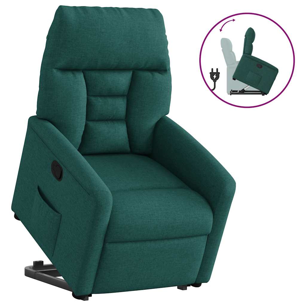Fauteuil inclinable vert foncé tissu