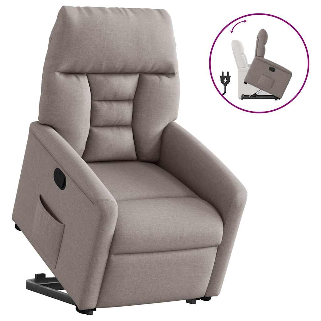 Fauteuil inclinable taupe tissu