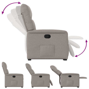Fauteuil inclinable taupe tissu