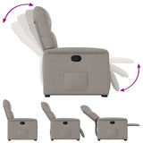 Fauteuil inclinable taupe tissu